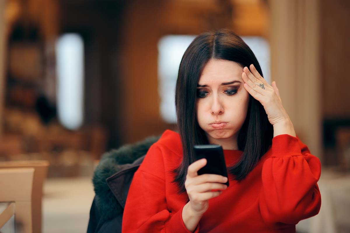 Woman Frustrated with Dating Apps - Putting Yourself Out There