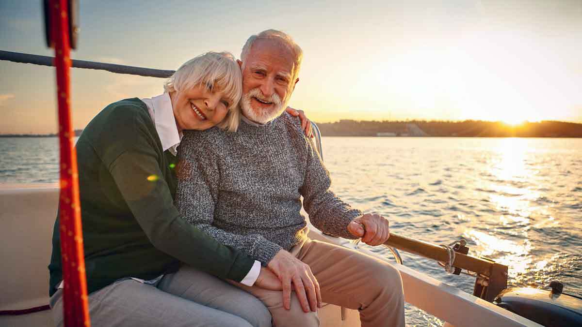 Elderly Couple On a Boat at Sunset - Love After Loss