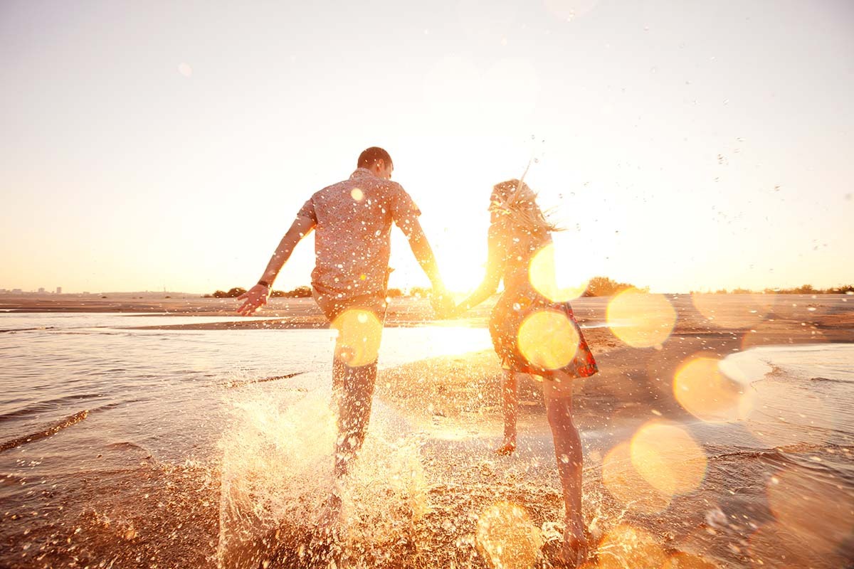 Couple in Successful Relationship on Beach